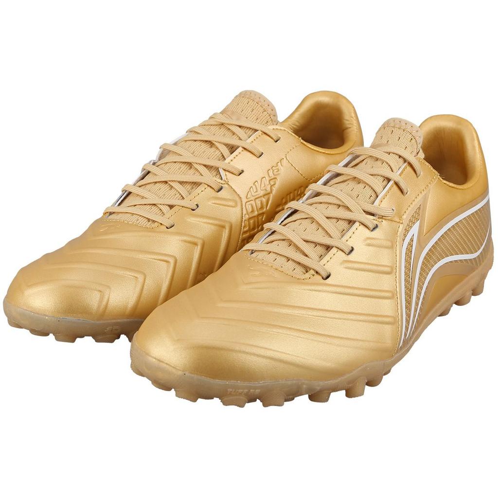 Li Ning Jin Series Studded Artificial Turf Shock Absorbing Non-Slip Football Shoes Men Football Shoes Ancient-Gold YSTT021-4