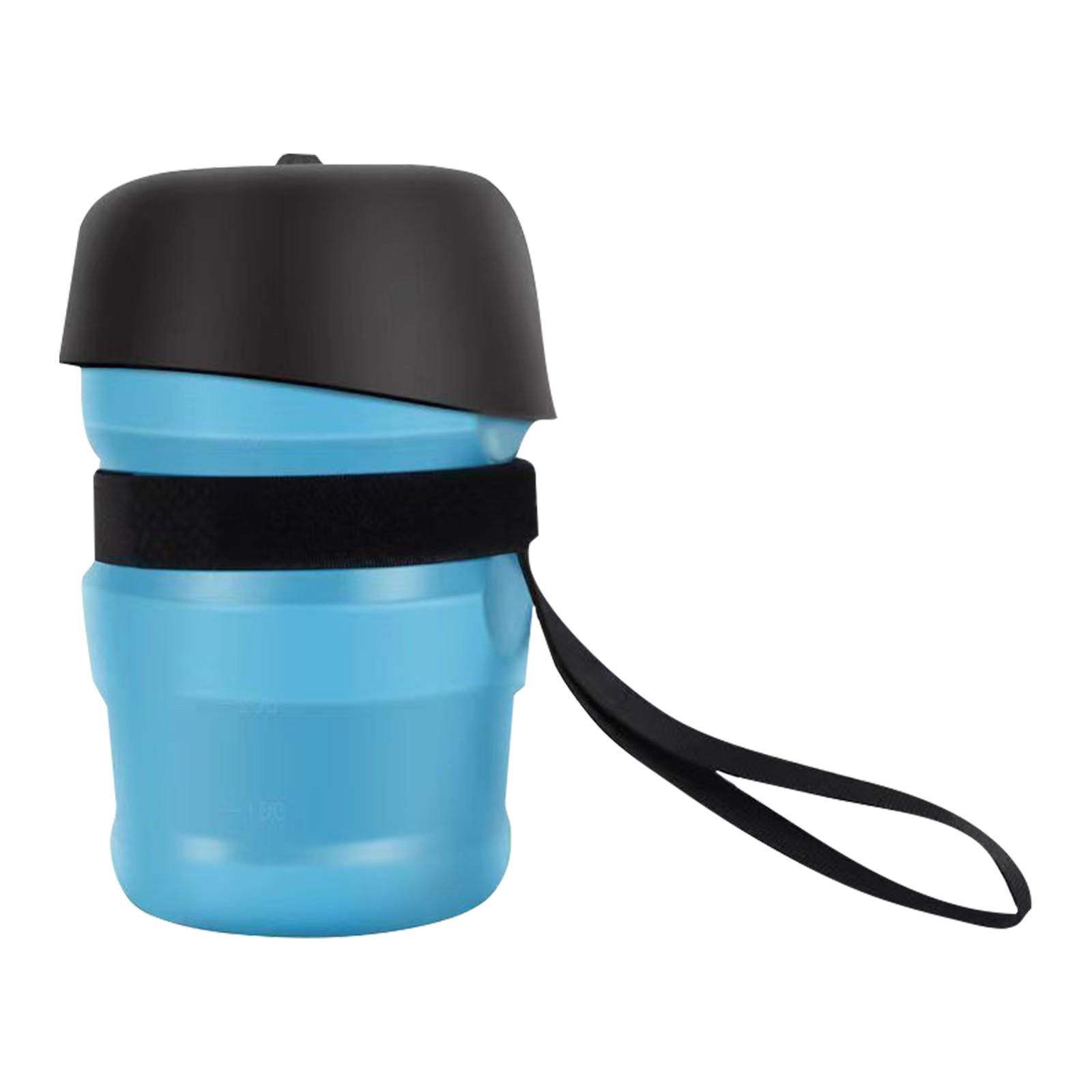 

Pet Dog Water Bottle Bowl Foldable Leak-proof Water Food Cup Pet Feeder Bowl Portable Large Capacity Pet Outdoor Drinking Bowl One Size синий