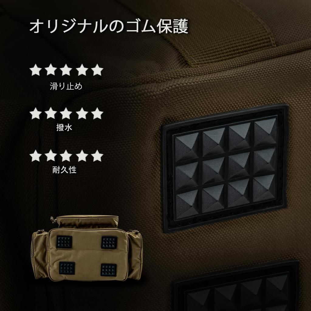 Goture Fishing Fishing Bag with Rod Waterproof Tackle Shoulder Multifunctional Fishing Large Fishing Gear Storage Bag for Hiking and Outdoor Khaki