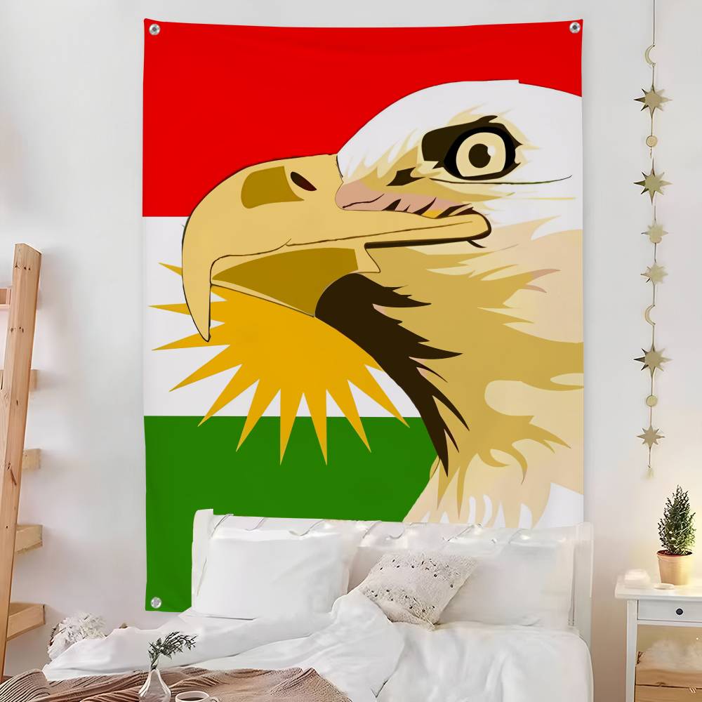 Kurdystan FLAGA Mapa Flaga Pokój Sypialnia Dom Wisząca na Ścianę na Zewnątrz Koncert Drukowany Tło Dekoracja Baner Artystyczny