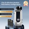 D70Pro Lavalier Business Bluetooth 5.4 Earphones Talk/Music Time 36 Hours LED Digital Display With Mic Noice Cancelling Headset