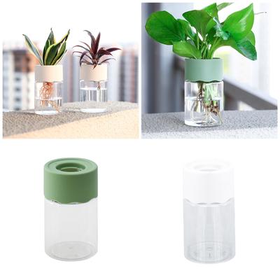 Miniatur Hydroponischer Blumenpflanzer Vase Behälter Dekoration Transparentes Imitatglas Erdlose Pflanzgefäße für Innen