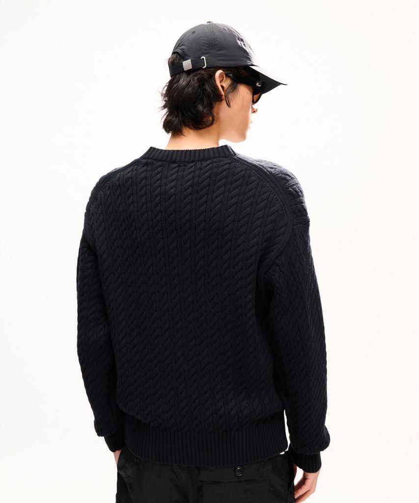 Kenzo Unisex Kenzo Signature Cable Knit Cardigan_K263Aug402Bkx