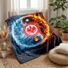 Eintracht Frankfurt Football Print Flannel Blanket, Soft Warm Lightweight Throw Blanket for Sofa Bed Camping