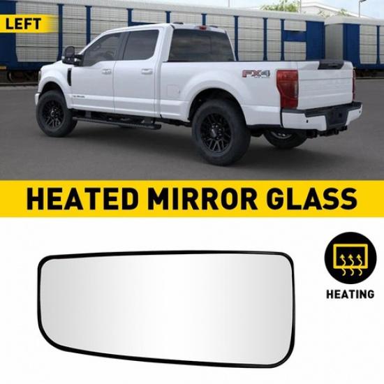 Lower Tow Mirror Glass Heated Driver Side For 2017- FORD F250 F350 F450 F550