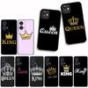 For Samsung Galaxy A55 A54 A25 A36 A17 A26 A35 A33 A34 A14 A37 S8 S9 S20 S21 FE S10 Plus Case Queen King Couple Novelty Fundas