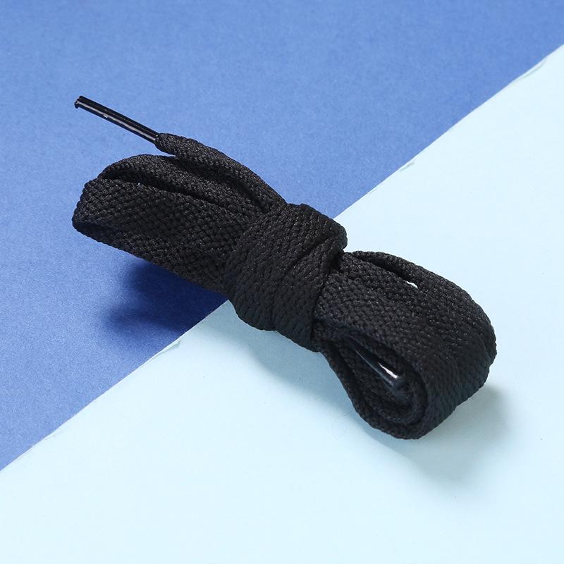 Single Layer Black & White Flat Shoelaces for Canvas Sneakers - Casual & Trendy Style