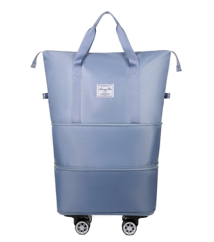 Universal Expandable Double-Layer Travel Bag: Carry-on, Shoulder, Handheld Sports & Yoga Bag with Wheels