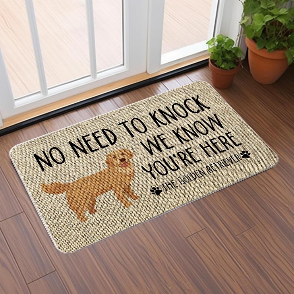 Dog Welcome Floor Mat Entry Rug Farmhouse Style Kitchen Front Door Floor Mat Indoor Outdoor Area Rug Home Decoration