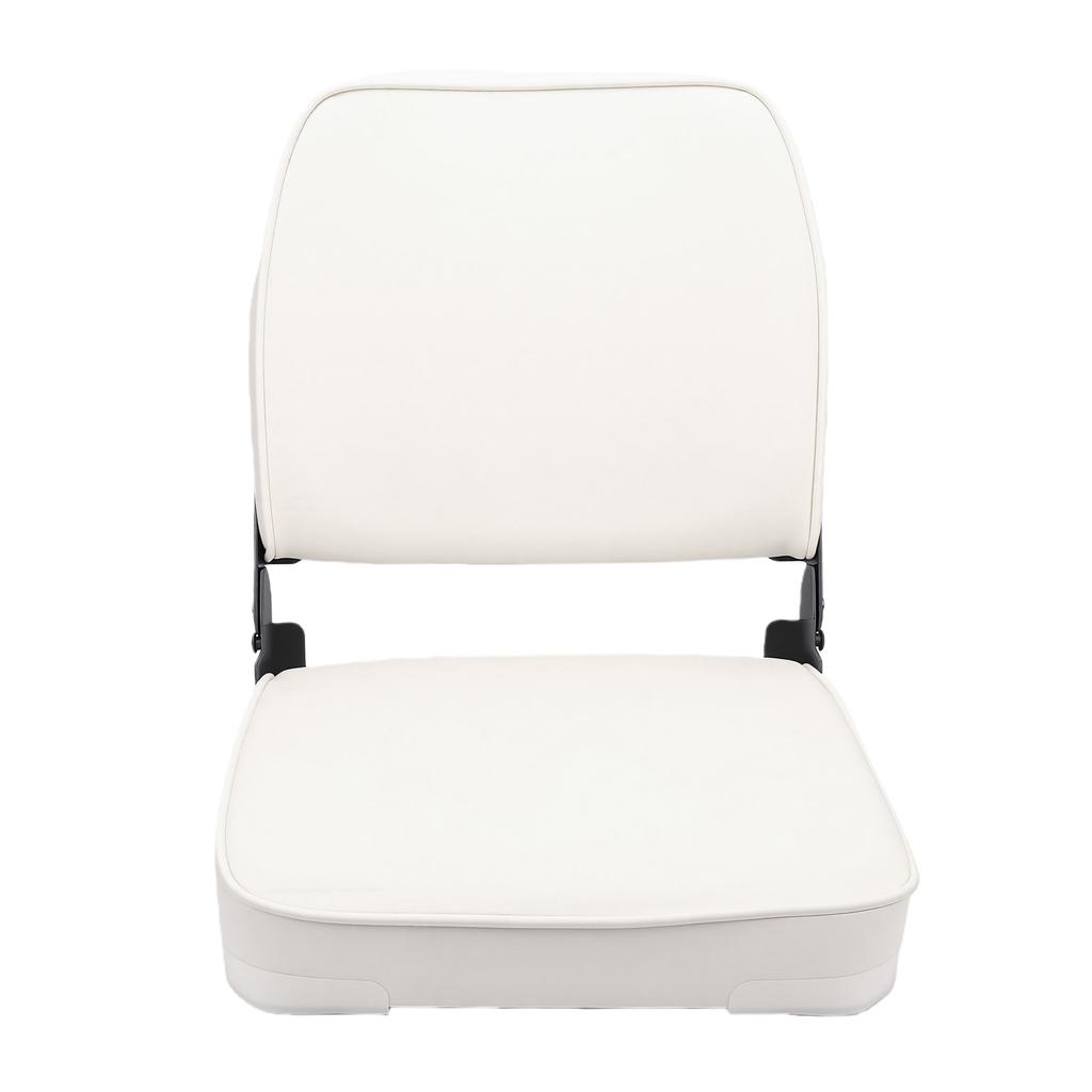 Folding Boat Seat with Backrest Comfortable Foam Padding Low Back Boat Chair for Canoe Pontoon Boat 19x16x14in