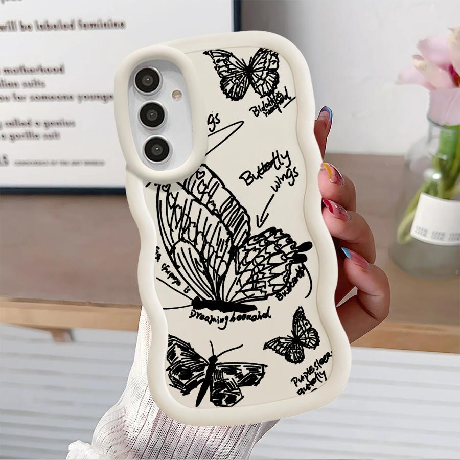 Butterfly Flower Soft Phone Cover Case for Samsung Galaxy A15 A16 A21s A12 A13 A52 A14 A11 A53 A33 A22 A05 A23 A04 A06 A03
