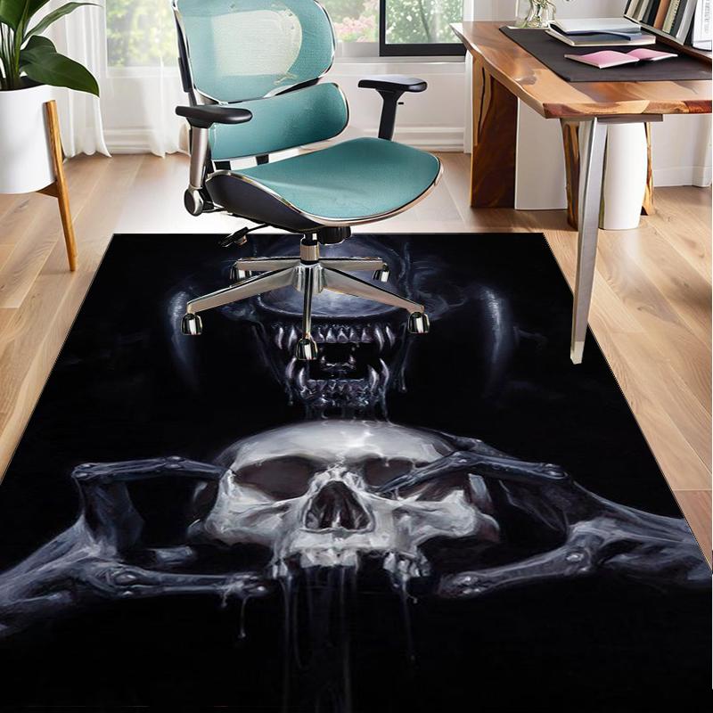 Alien horror Artwork Office Rug Chair Mat, Game Carpet, Suitable for Front Door, Bedroom, Living Room, Desk, Holiday Gift