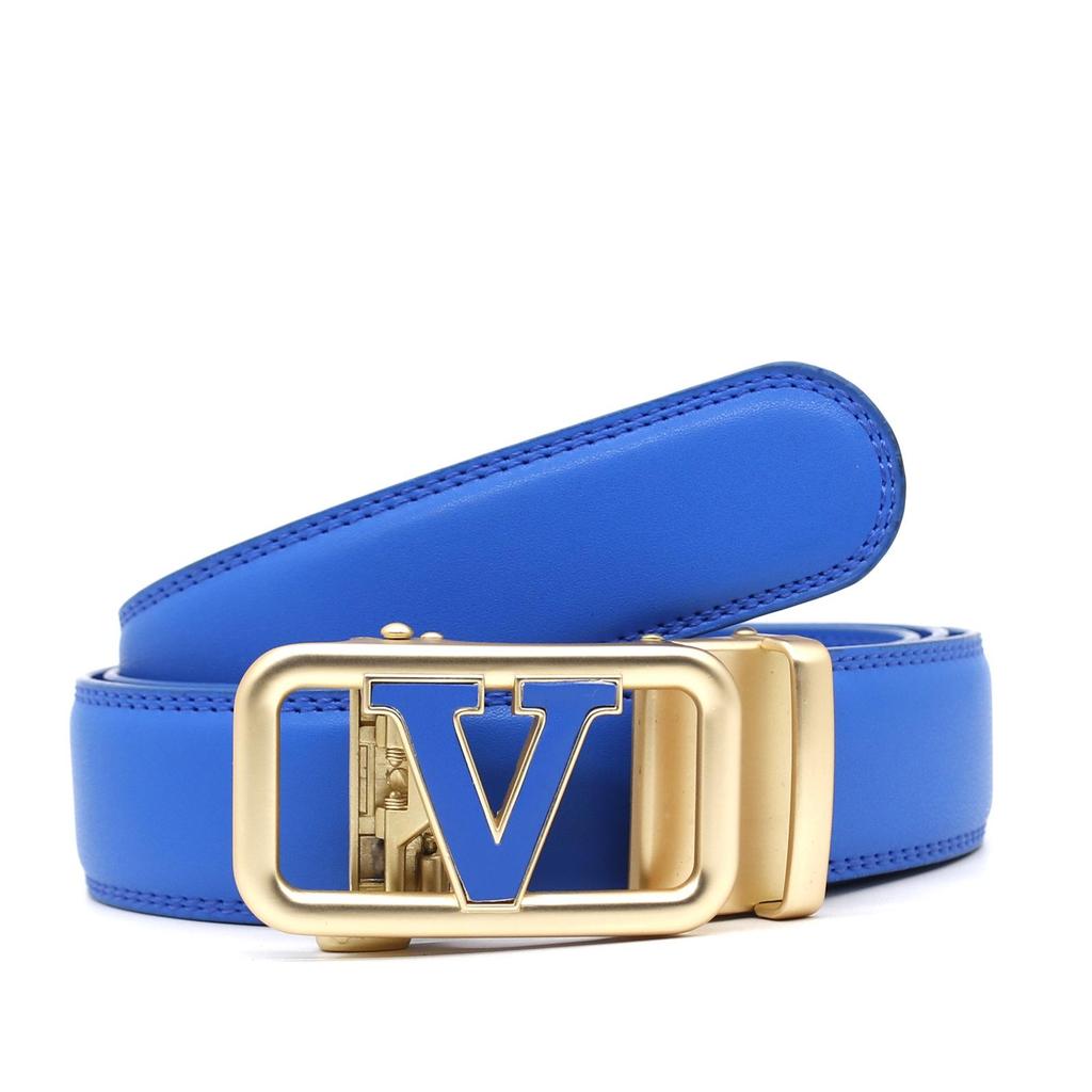 Špičkový pánský kožený pásek s automatickou přezkou z hovězí kůže - Všestranný módní doplněk