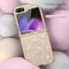Plating Bling Glitter Phone Case For Samsung Galaxy Z Flip 6 5 4 Flip6 Flip5 Flip4 5G Hard Plastic Shockproof Protective Cover