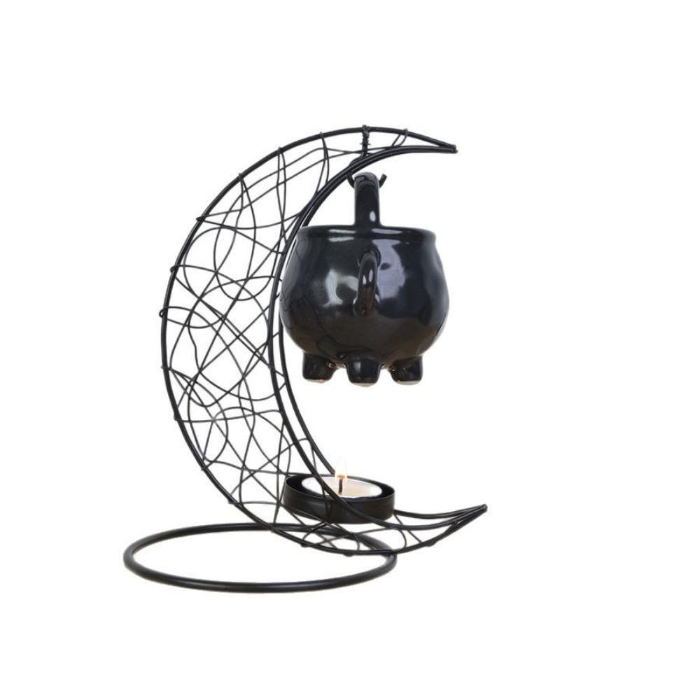 Moon Aromatherapy Stove Hanging Design Tealight Holder Decorative Essential Oil Burner  SPA Use
