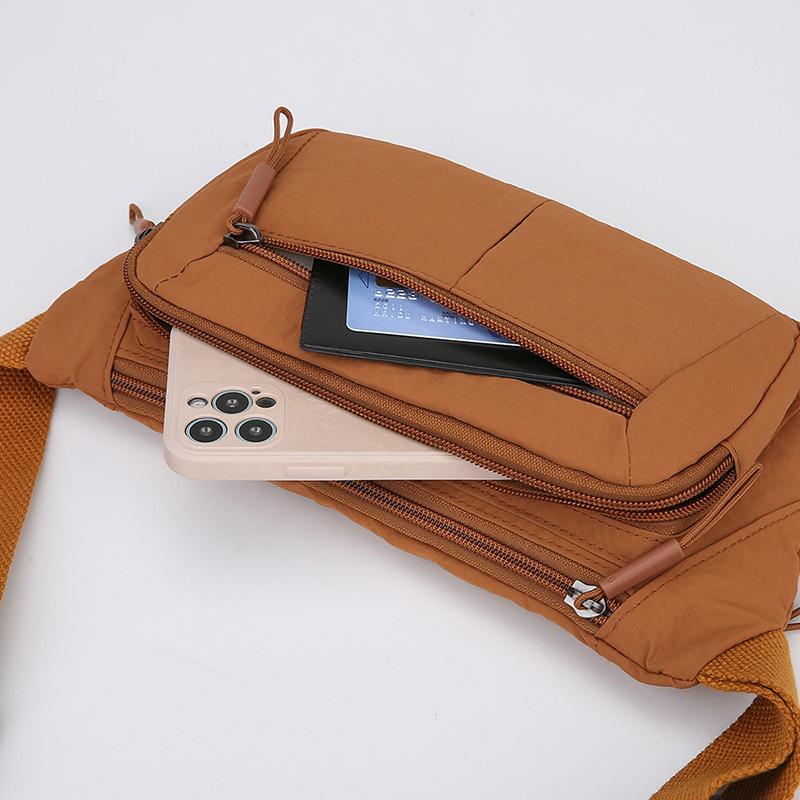 Women's Waterproof Nylon Convertible Waist Pack with Adjustable Strap Large Capacity Crossbody Chest Bag for Outdoor Activities