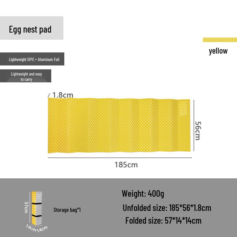 Mountain Guest Lightweight Aluminum Camping Egg Nest Mat: Portable, Folding, Moisture-Proof Sleeping Pad