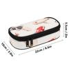 Pencil Bag Casual Wear Resistant Polyester Secure Zipper with Removable Pen Slot Divider Mesh Pocket and Main Storage for Students