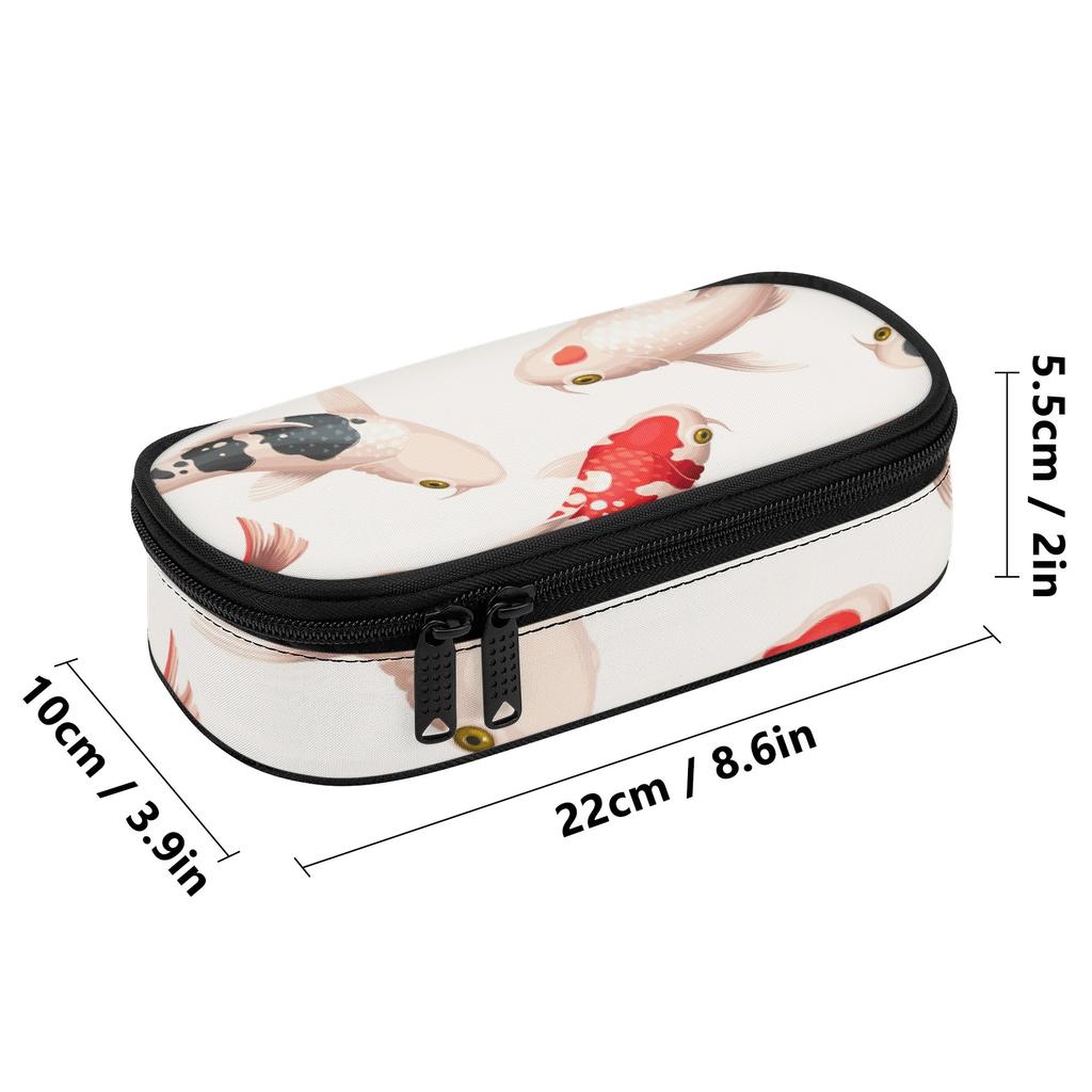 Pencil Bag Casual Wear Resistant Polyester Secure Zipper with Removable Pen Slot Divider Mesh Pocket and Main Storage for Students