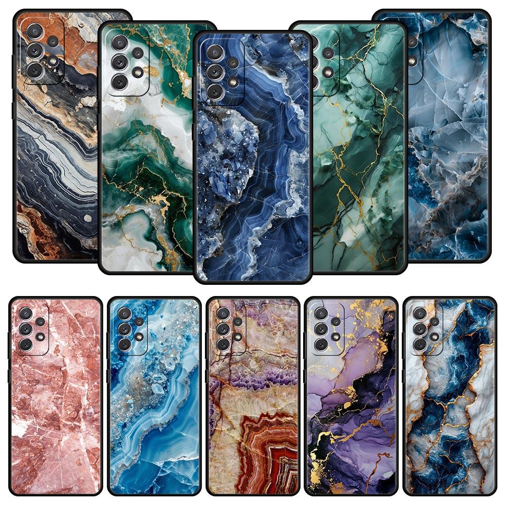Marble Stone Phone Case for Samsung A57 A37 A51 A71 A21S A17 A11 A15 A25 A41 A23 A33 A53 A73 A07 A05S A13 A35 A55 5G Cover