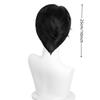 Black Oblique Bangs Anti-upturned Short Hair Synthetic Wig | Animated KPop Demon Hunters Figure Qin Yu Cosplay Wig