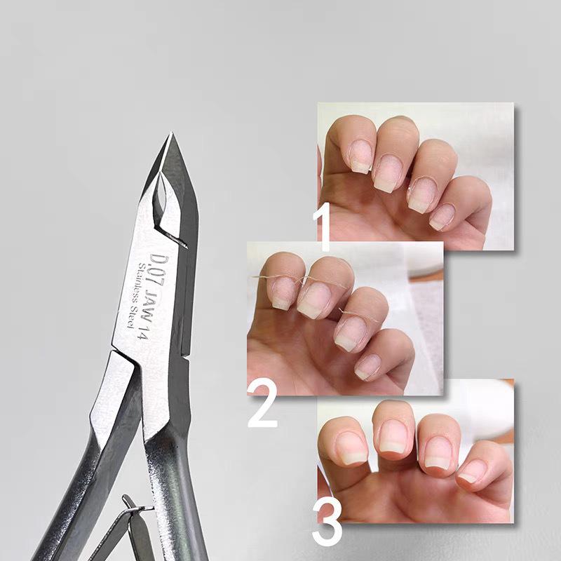 Stainless Steel Cuticle Nippers for Precise Nail Trimming and Dead Skin Removal - High-Quality Salon Nail Care Tool.