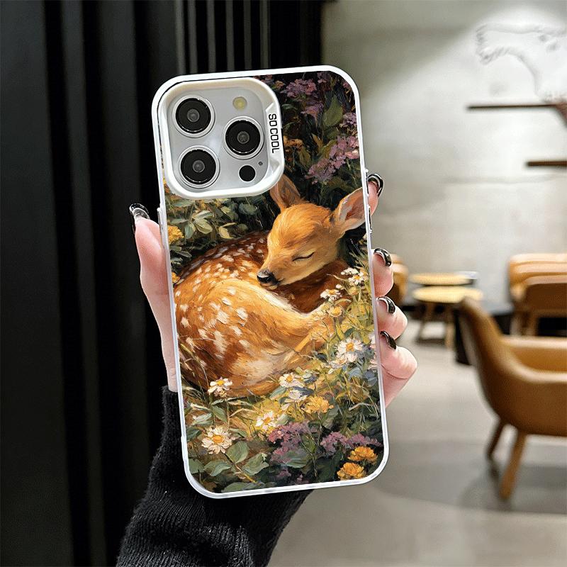 Sika Deer Elk Animal Soft Phone Case for iPhone 15 16 17 Pro Max 17Air 16E 14 Plus 13 12 Mini Shockproof Cover Back Shell