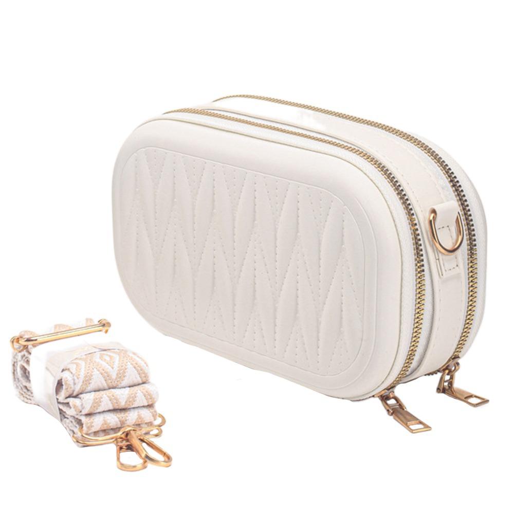 

Trendy Travel Makeup Pouch Portable Waterproof Toiletry Organizer Summer Season белый