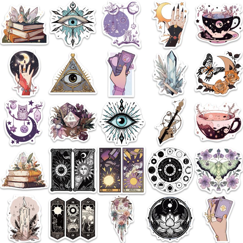 50 Magic Witch Graffiti Stickers Decorate Guitar Suitcase DIY Creative Waterproof Stickers
