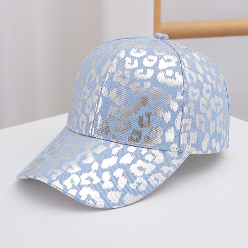 Leopard print baseball cap with gold stamping Outdoor Fishing Lovers Baseball Cap For Men And Women