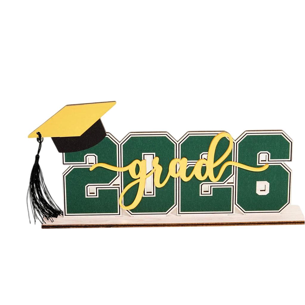 Three Dimensional 2026 Graduation Wooden Holiday Decoration Ornaments Graduation Gifts