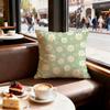 Daisy pattern Cushion Cover Set of  Decorative Short Plush Pillow Covers for Sofa Soft  Cushion Case x cm