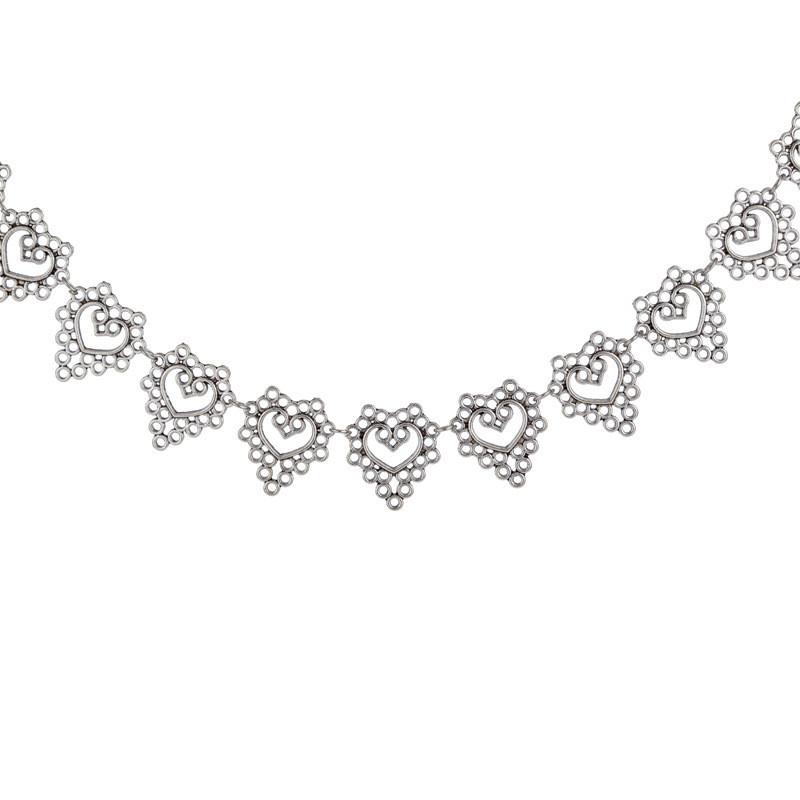 Heart Elegant Shaped Necklace Stunning Alloy Design Perfect For Weddings Celebrations And