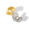 French-inspired European and American Internet Celebrity Pearl Fan-shaped 18K Gold-plated Titanium Steel Earrings for Women