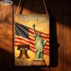2D Flat "250 Years of America" 1776-2026 Metal Sign 7.87x11.81inch - Aluminum Statue of Liberty Patriotic Decor for Veterans, Memorial Day