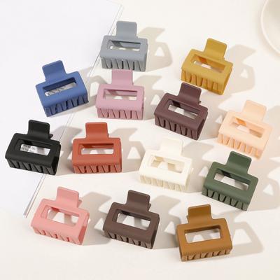 Square Shape Hair Claw Solid Color Anti-slip Hair Clip Back Head Hair Clip Shark Hair Clamp Hair Styling Tool