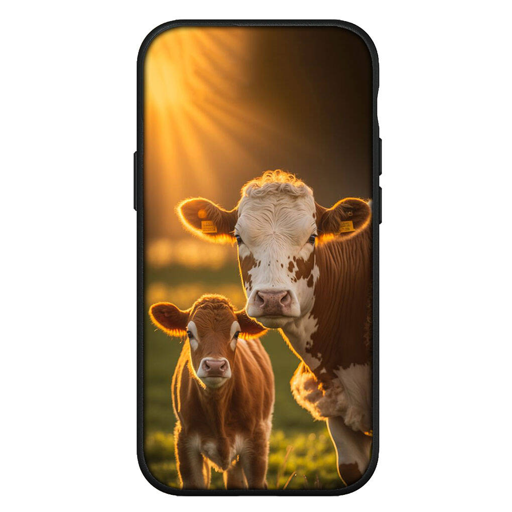For Motorola Moto Edge 70 60 50 G54 G04 G24 G15 G86 Samsung Galaxy S25 iPhone 17 16 15 Xiaomi Redmi Note 14 13 Pro Max Phone Case Cow Print Cover