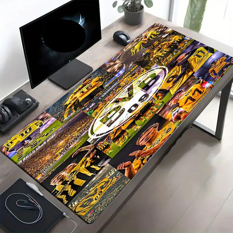 Borussia Dortmund Druck Mauspads, Anti-Rutsch Schreibtisch-Tastaturmatte, für PC Laptop Gaming Arbeiten Tägliche Nutzung, Coole Festival Überraschungsgeschenk