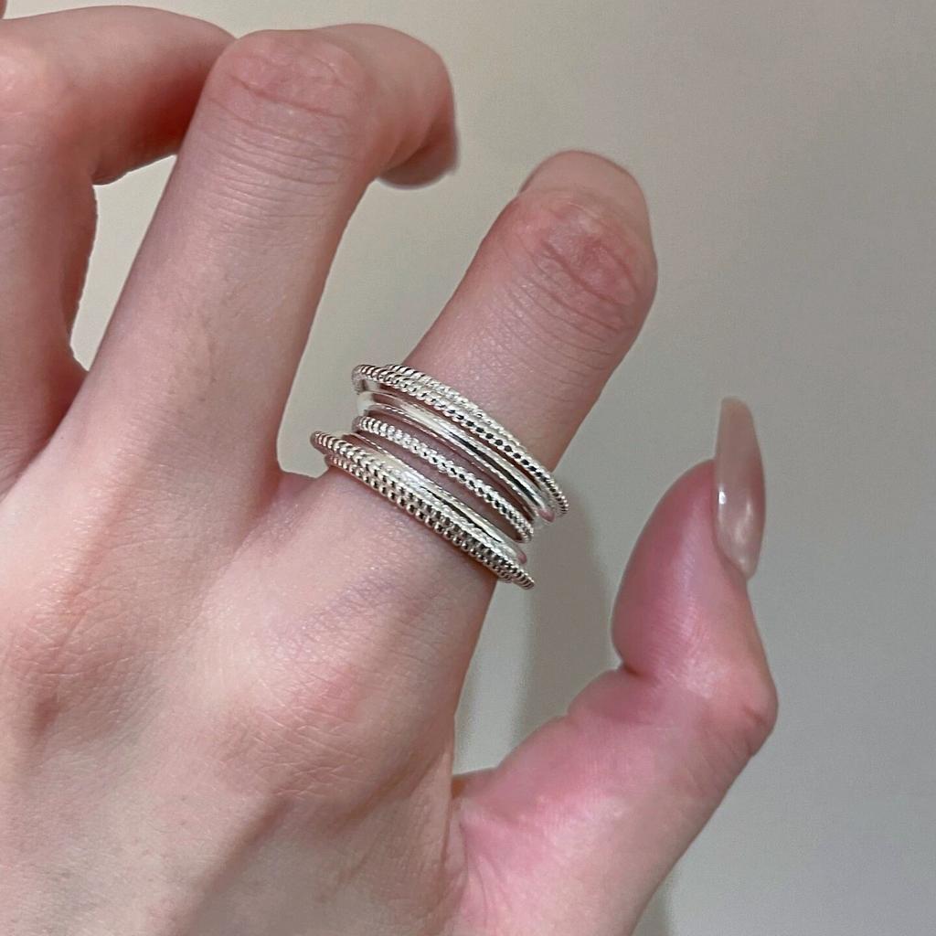 VENTFILLE 925 Sterling Silver Moon Tassel Opening Female Fashion Ins Ring Dropship Wholesale