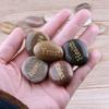 Good-25 Engraved Inspirational Stones With Words Of Encouragement Gold Engraved Stones For Worry Affirmation Meditation Stones