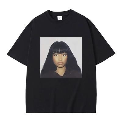 Rapper Nicki Minaj Graphic Print T Shirts Men Women Hip Hop Fashion Casual Tshirts Unisex Vintage Tees Male Streetwear Tops