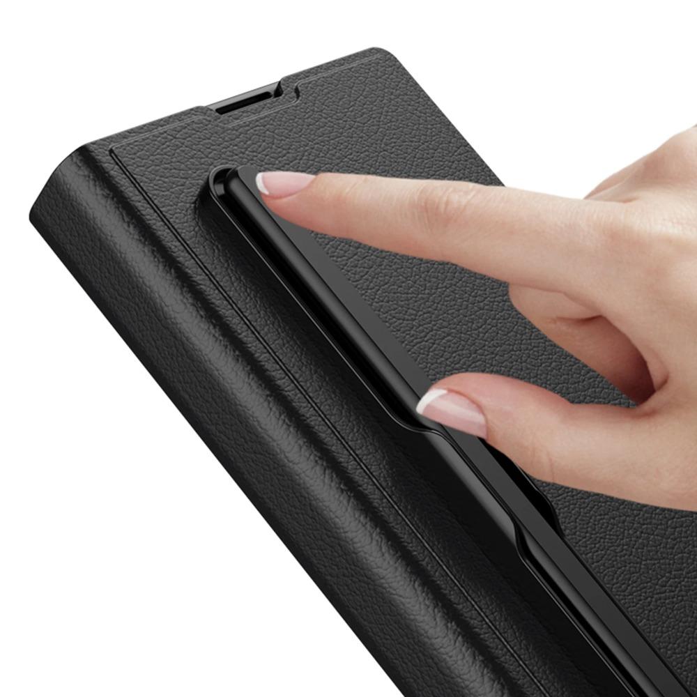 Luxusní PU kožený kryt na telefon pro Samsung Galaxy Z Fold 6 Case s funkcí podpory Screen Protector s dotykovým perem