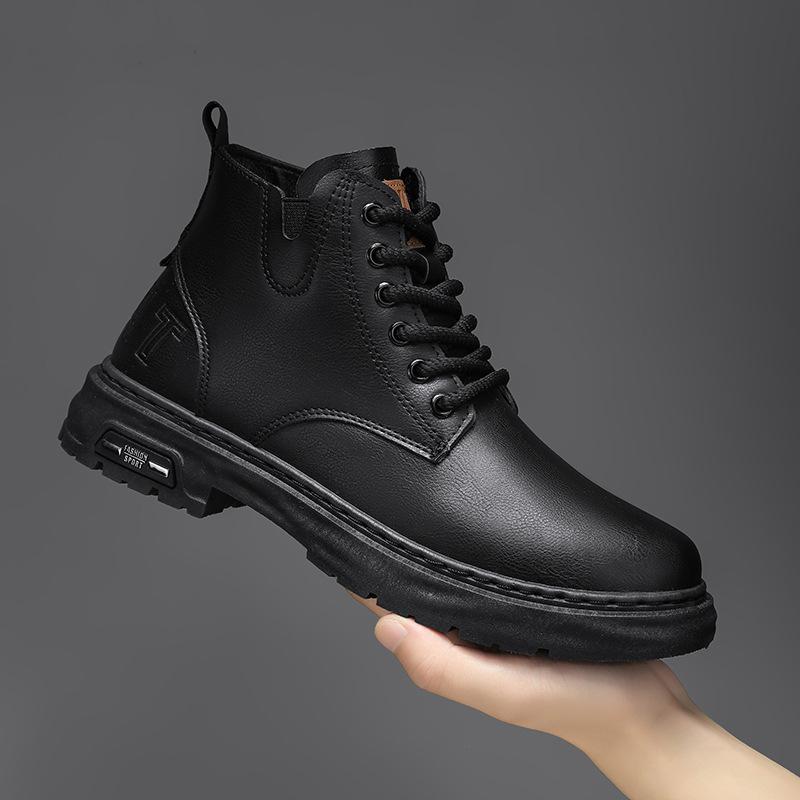 

Martin boots men s high top 2025 autumn and winter explosion non-slip wear-resistant thick bottom lightweight trend boots men s tooling versatile 44
