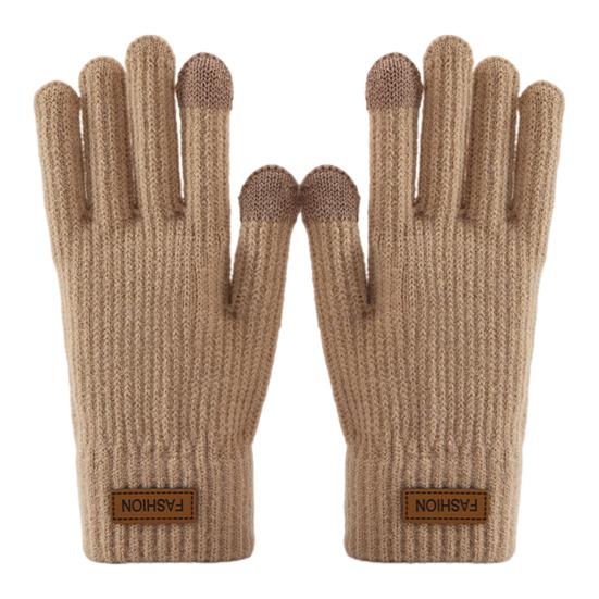 Women Winter Gloves Touch Screen Warm Knitted Gloves Soft Full Finger Thick Gloves for Daily Outings Driving Outdoors