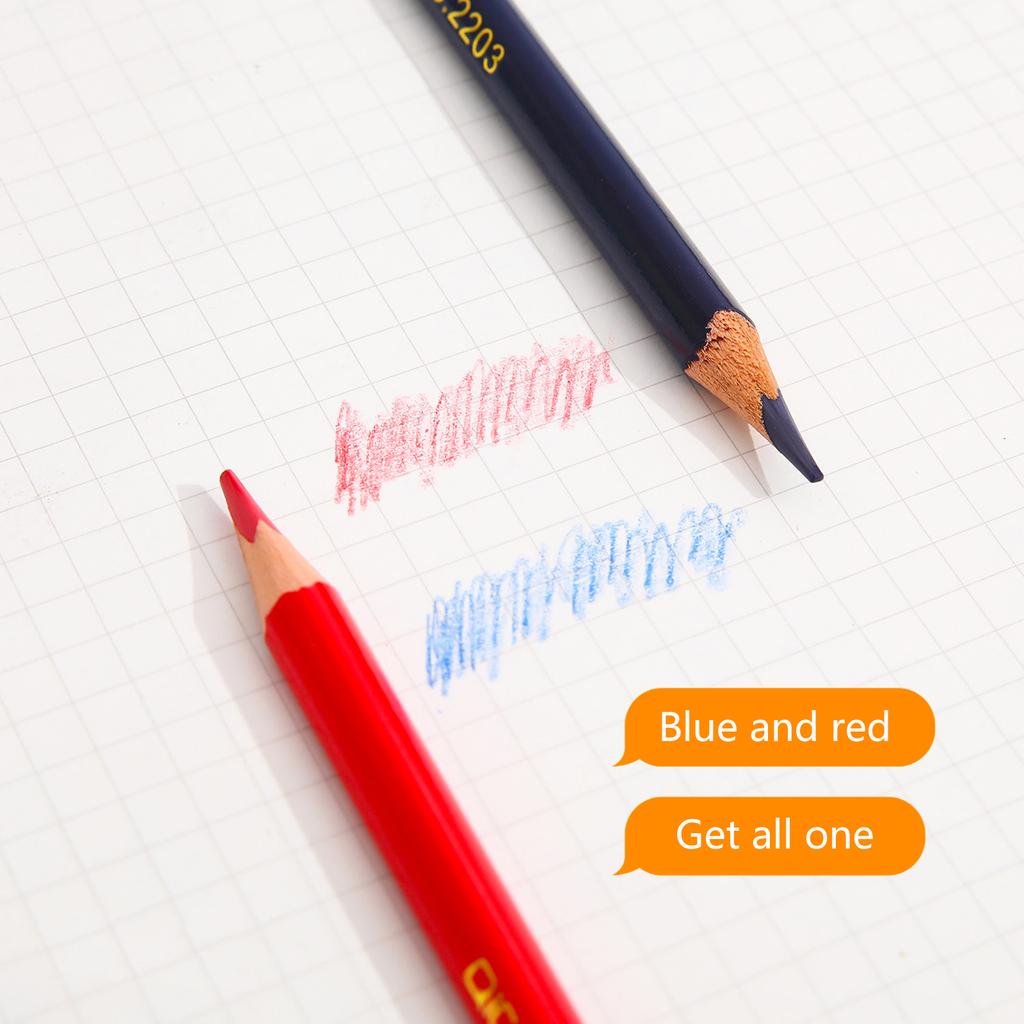 Double Ended Colored Pencil for Checking Redness and Blue Pencil Checking Pencil