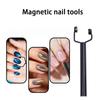 3 in 1 Nail Magnet Tool 3D Love Heart Cat Eye Nail Magnet Double Line Moon Snake Pattern French Nail UV Magnetic Stick Manicure