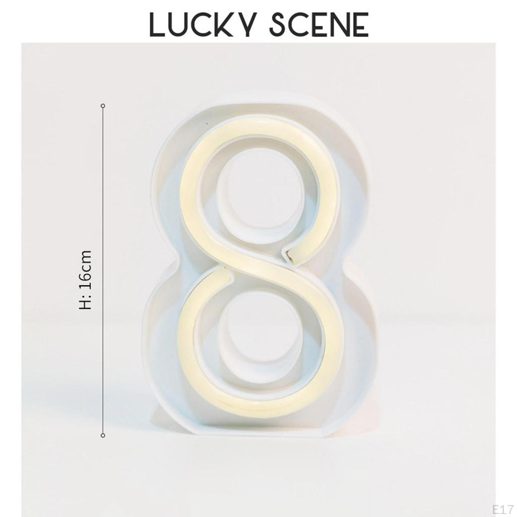 for Bedroom, Battery , Neon Number Sign Birthday Anniversary