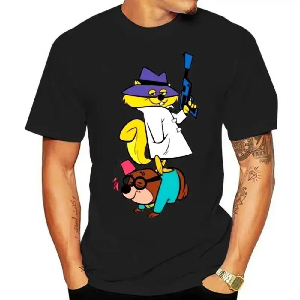 

Secret Squirrel Retro Hanna Barbera Cartoon Poster Fan Men S T-Shirt Size S-4xl Retro Tee Shirt S чёрный