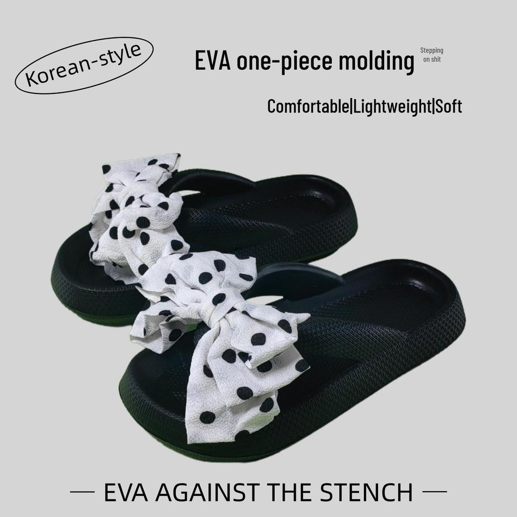 Women's Pink Bowknot Summer Slippers - Cute & Fashionable