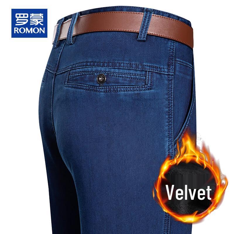 

ROMON Men s Fleece-Lined Straight Leg Jeans 40